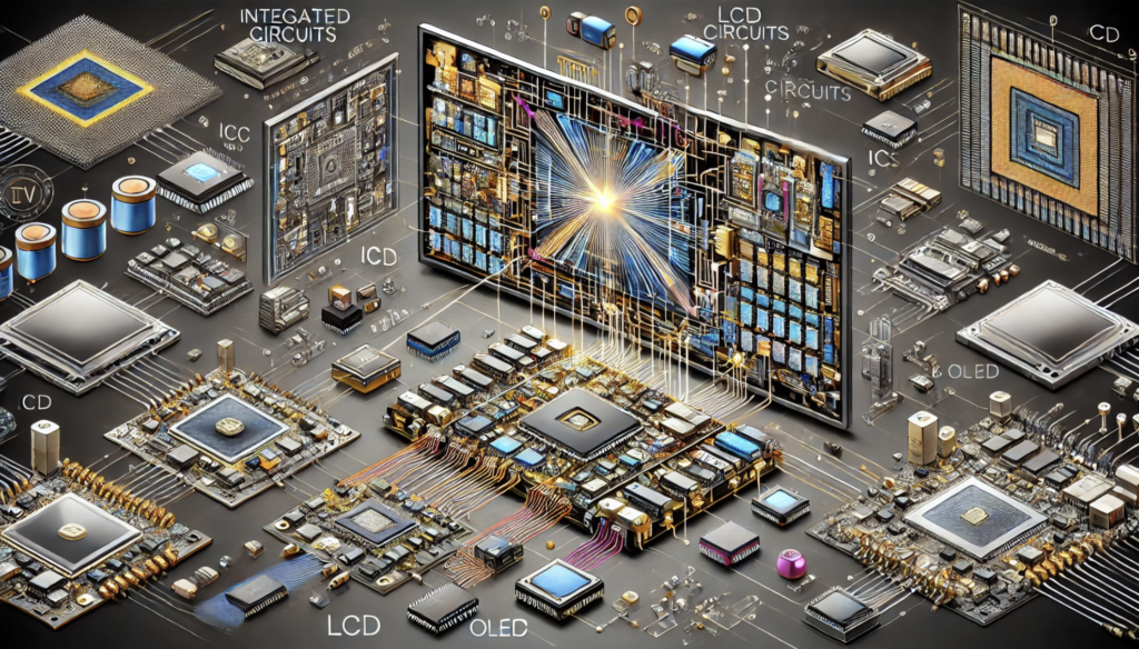Modern TV screen showcasing vibrant colors powered by integrated circuit technology