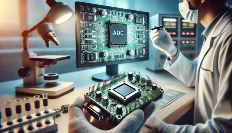 High-Resolution ADC in LCD testing process, enhancing accuracy and precision for electronics manufacturing.