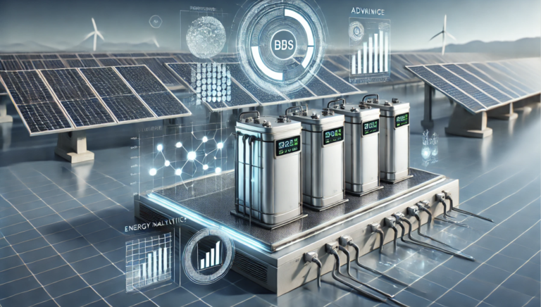 Advanced Battery Management System in renewable energy storage systems, improving efficiency and safety.