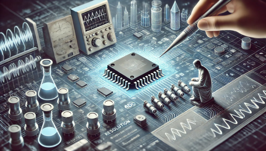 High-resolution analog-to-digital converter comparison showing different ADC types and their applications